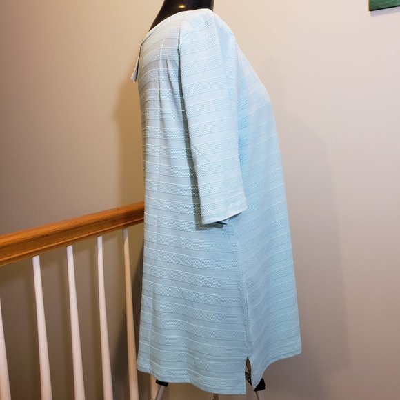 Charter Club Blue Textured Top - Picture 4 of 13